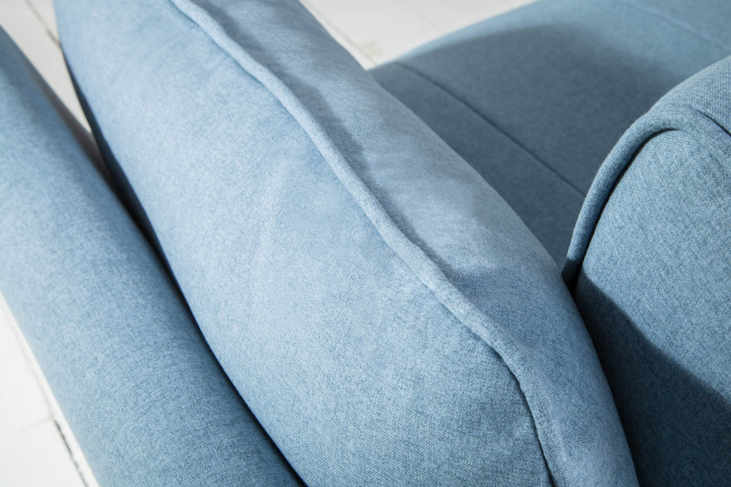 Schlafsofa Sofia Plus 215cm hellblau Struktur