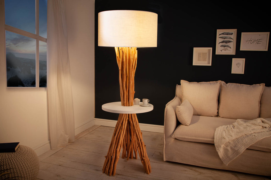 Stehleuchte Nightly 150cm Longanholz