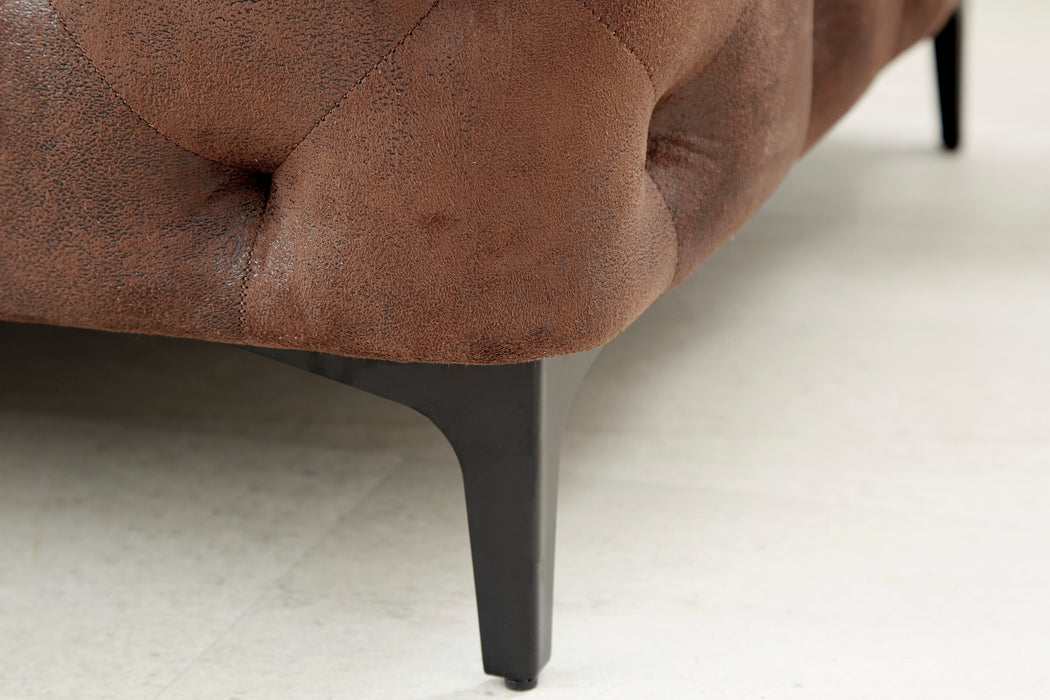 Hocker Barock Microfaser antik braun