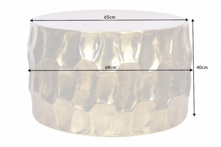 Couchtisch Natural Orient 68cm Aluminium gold