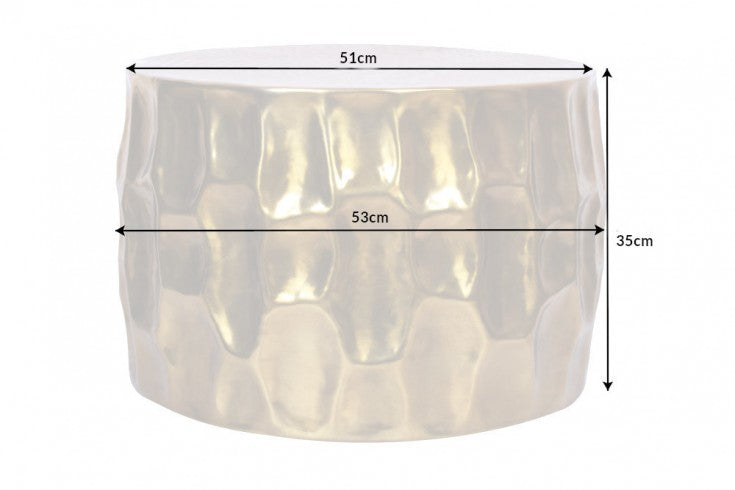 Couchtisch Natural Orient 53cm Aluminium gold