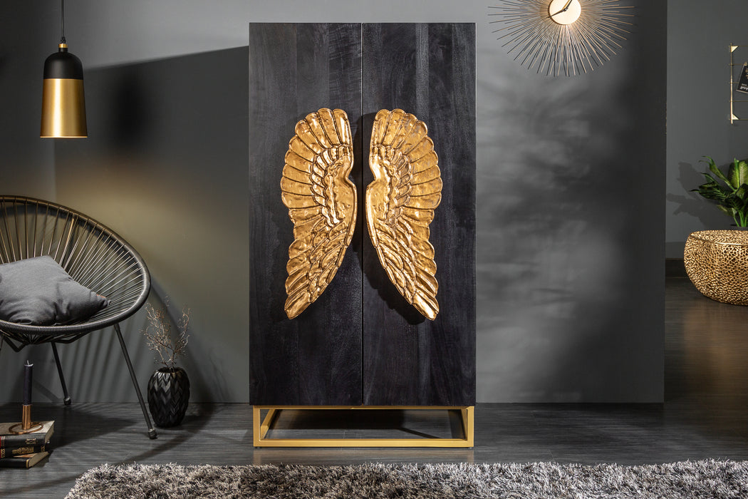 Highboard Fly 140cm Mango schwarz