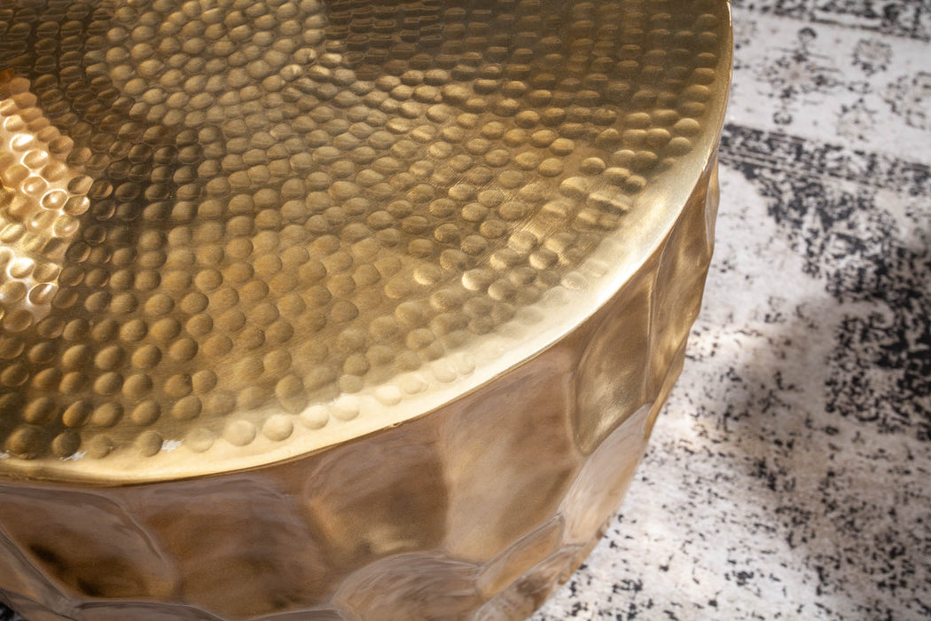 Couchtisch Natural Orient 53cm Aluminium gold