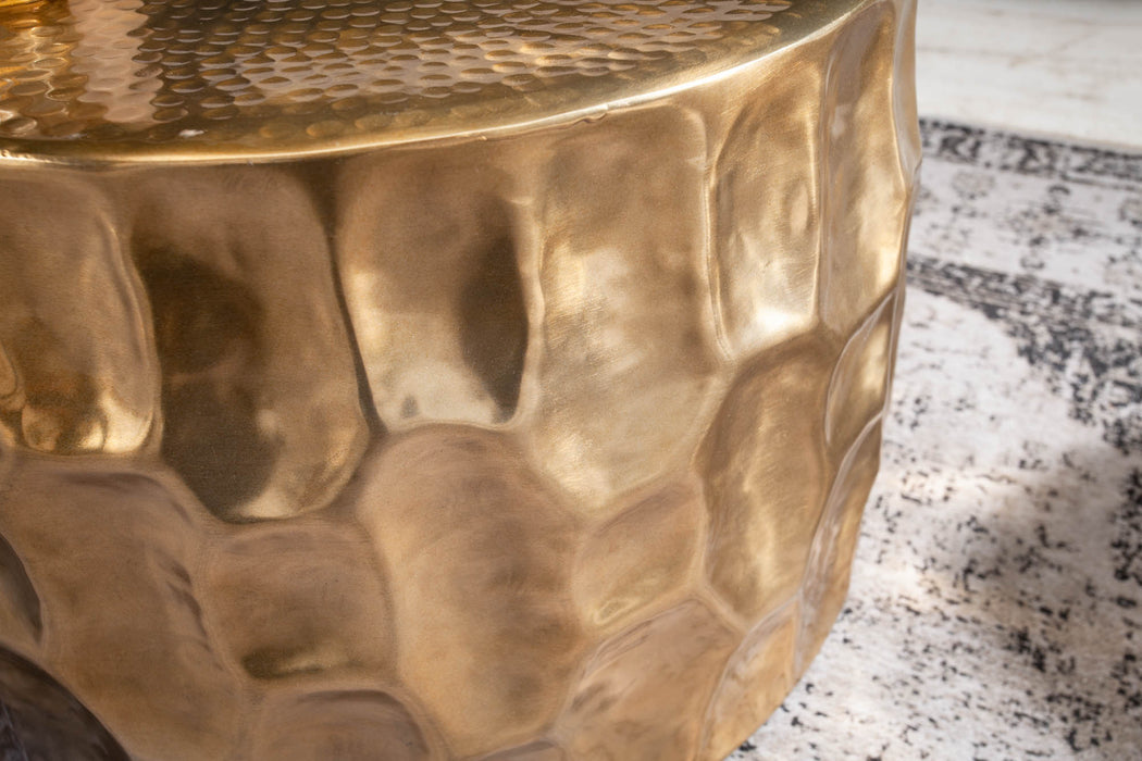 Couchtisch Natural Orient 53cm Aluminium gold