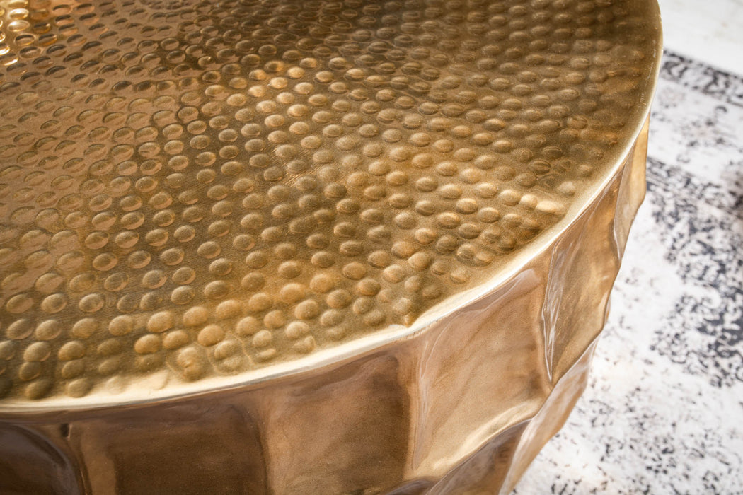 Couchtisch Natural Orient 68cm Aluminium gold