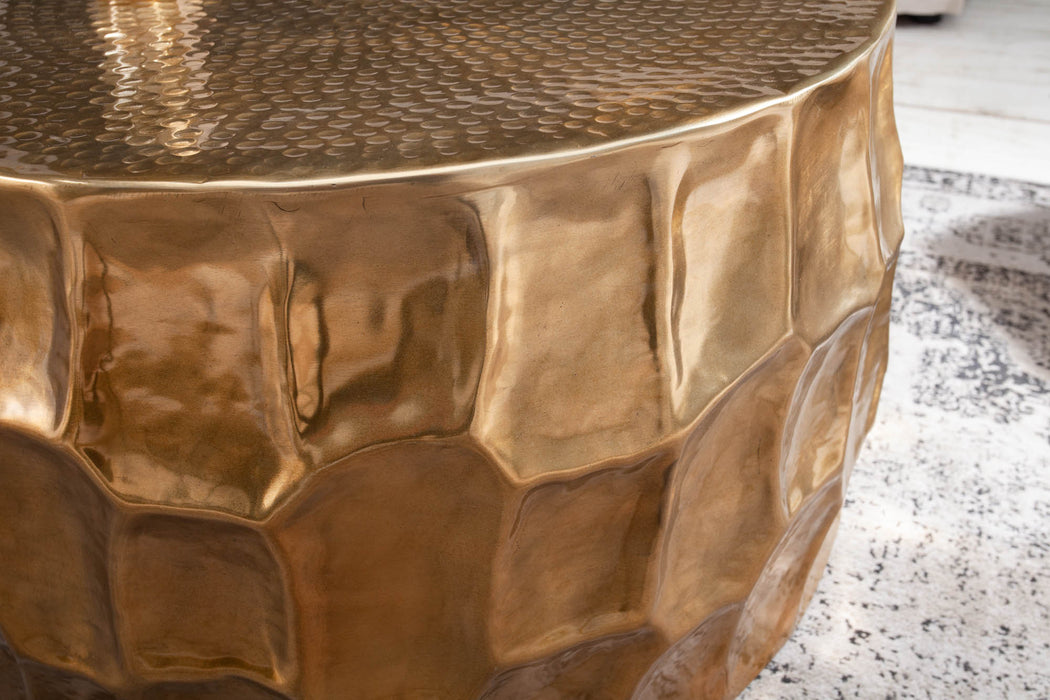 Couchtisch Natural Orient 68cm Aluminium gold