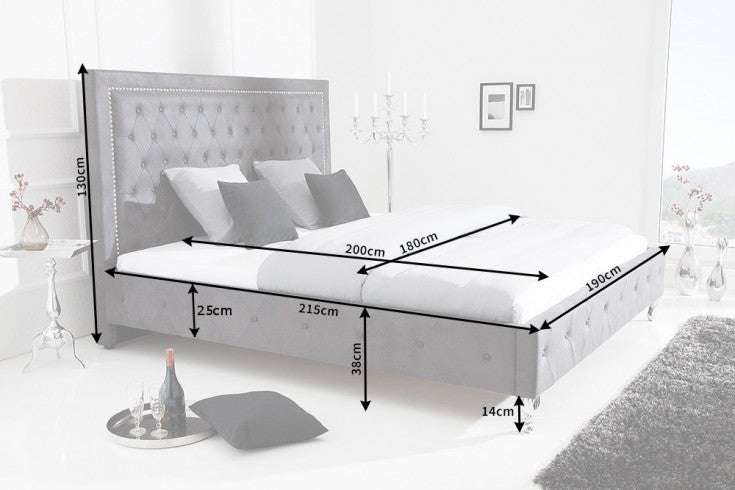 Bett Fantastica 180x200cm antik grau