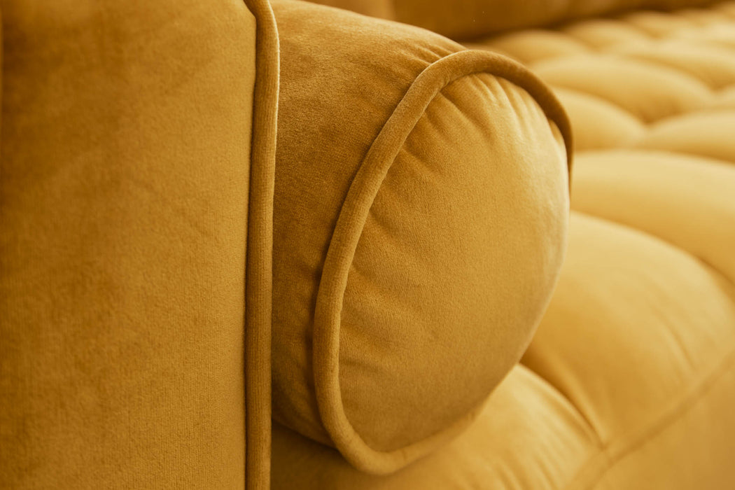 Ecksofa Plush Velvet II 260cm senfgelb Samt