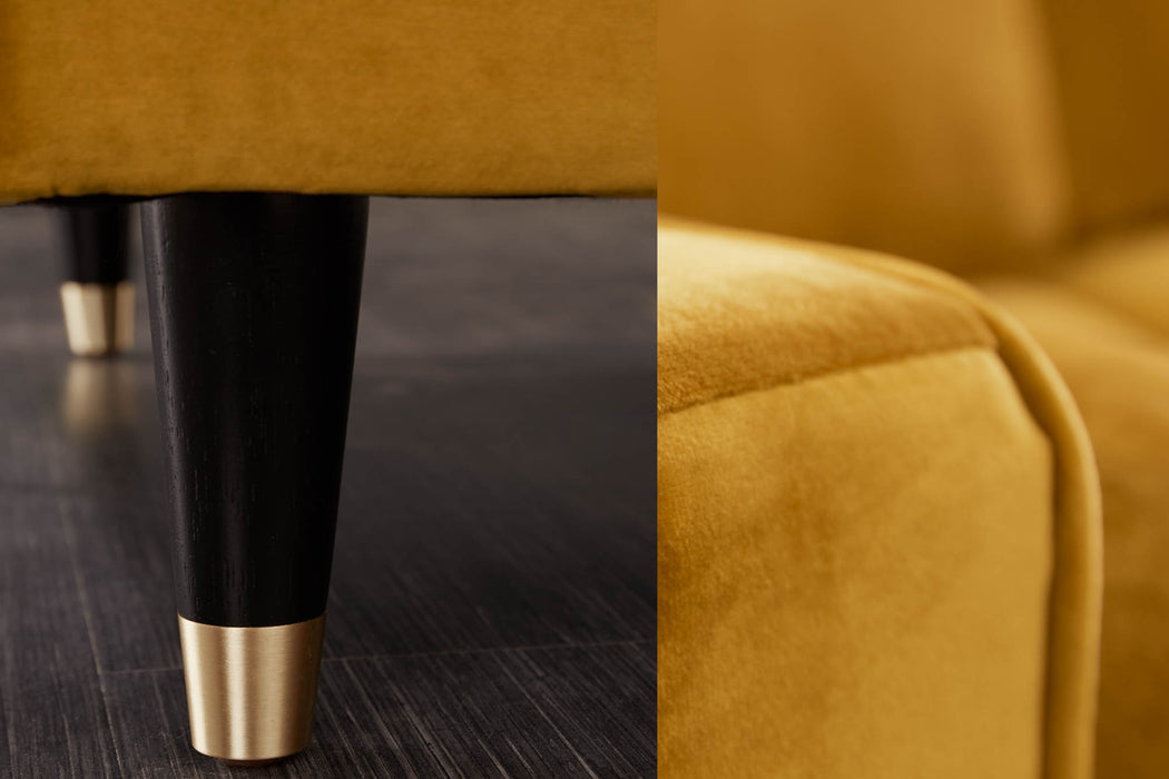 Ecksofa Plush Velvet II 260cm senfgelb Samt