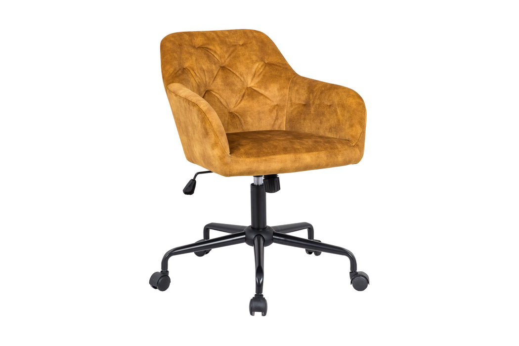 Bürostuhl Nordic Comfort senfgelb Samt