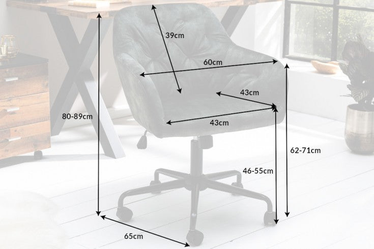 Bürostuhl Nordic Comfort grün Samt