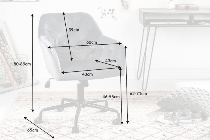 Bürostuhl Nordic Comfort Armlehne grau
