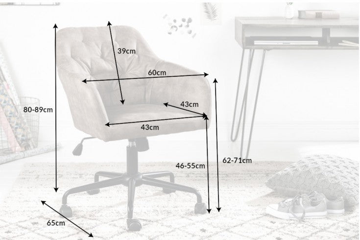 Bürostuhl Nordic Comfort Armlehne taupe