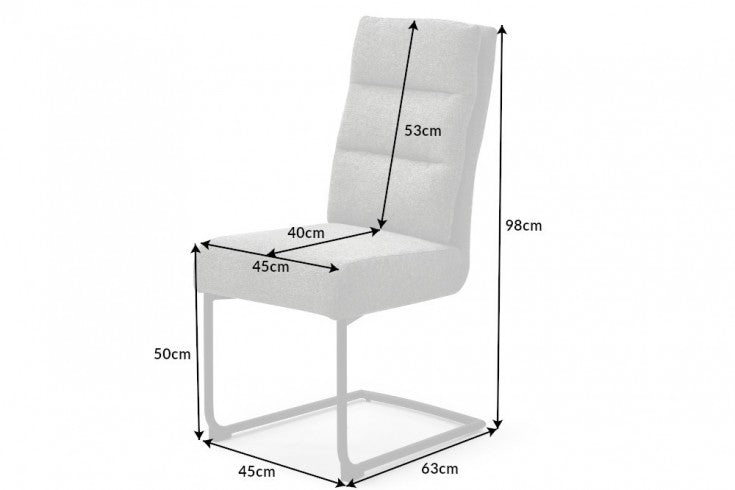 Freischwinger Ease Strukturstoff Grau
