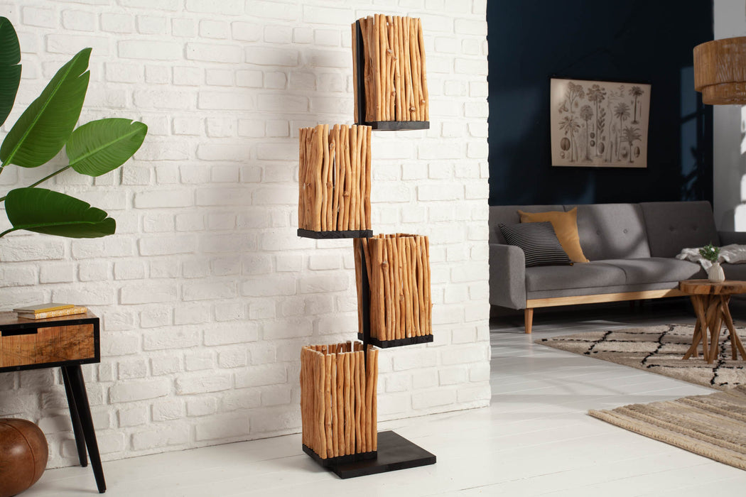 Stehleuchte Bliss 154cm Longan-Holz
