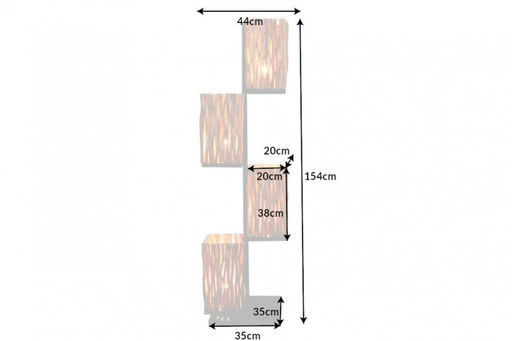 Stehleuchte Bliss 154cm Longan-Holz
