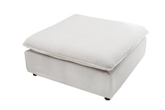 Hocker Clouds 100cm natur Leinen