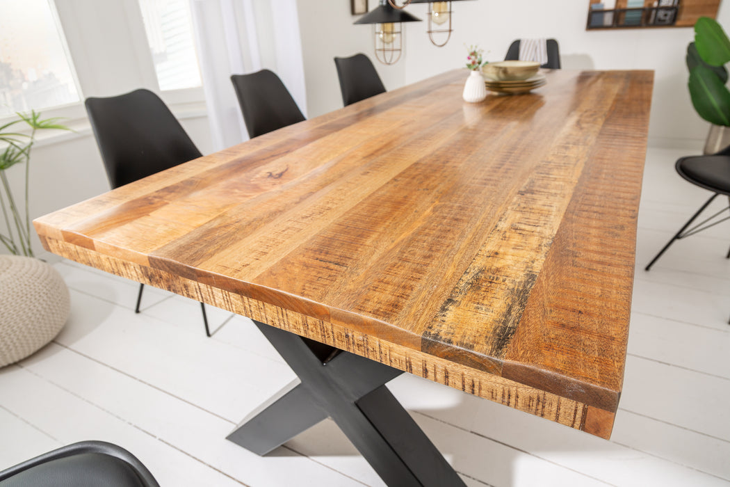 Esstisch Blacksmith 200cm Mango Natur 70mm