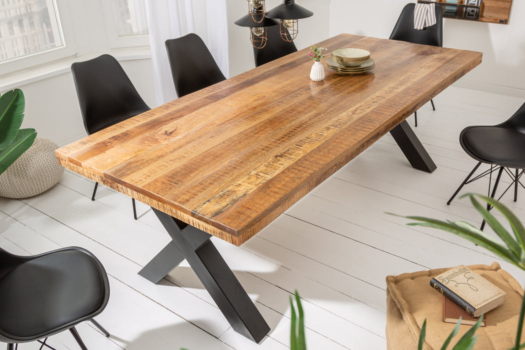 Esstisch Blacksmith 200cm Mango Natur 70mm