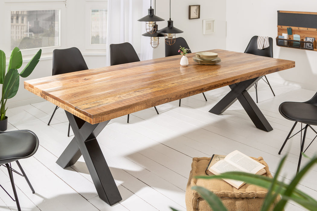 Esstisch Blacksmith 200cm Mango Natur 70mm