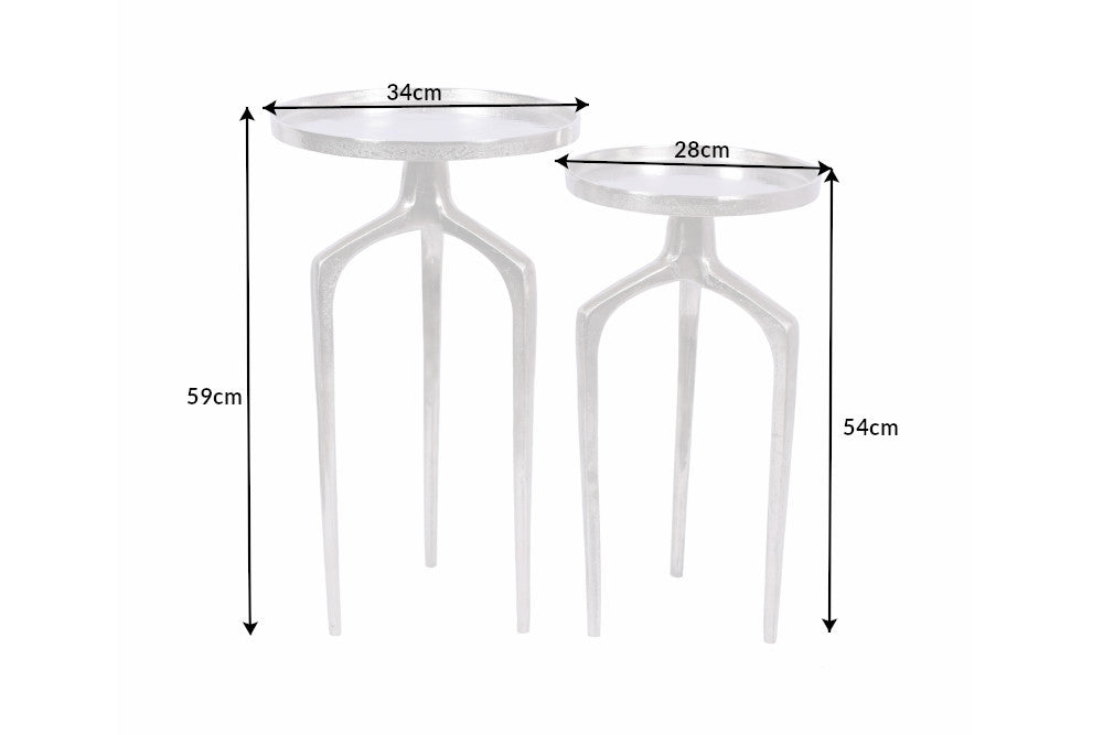 Beistelltisch Conceptual 2er Set Aluminium