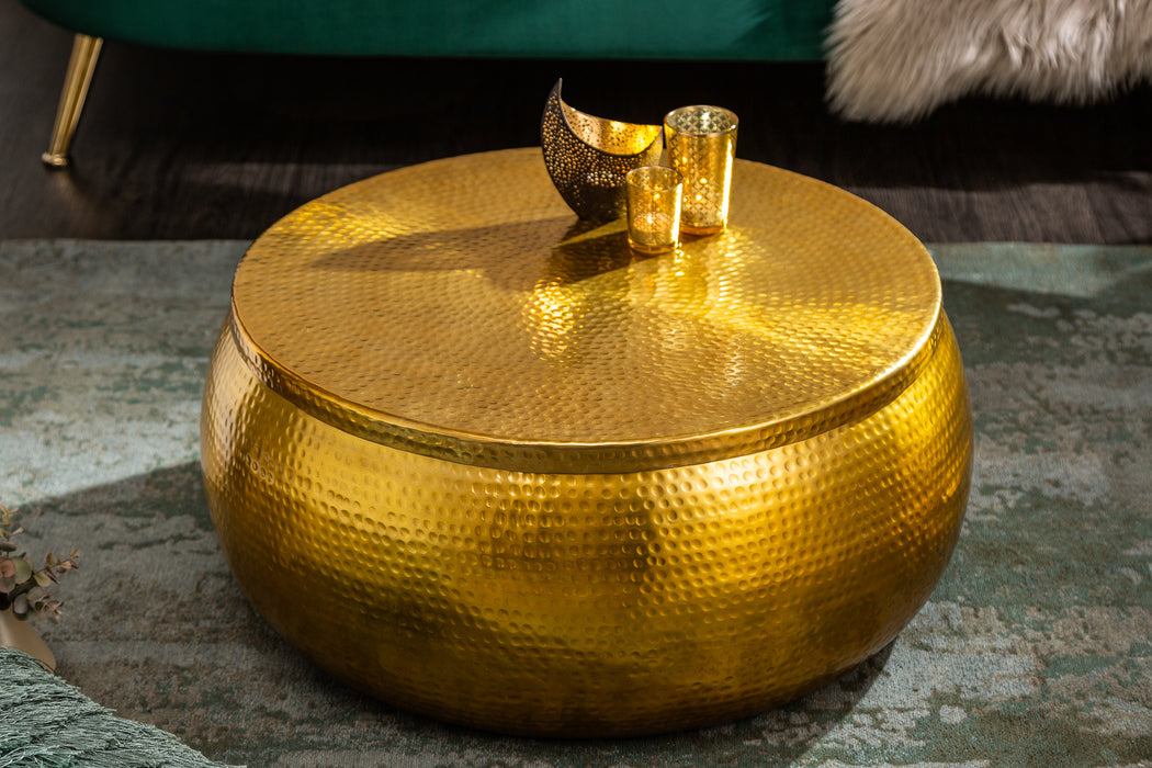 Couchtisch Eastward Vault 70cm Aluminium gold