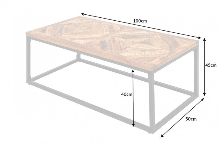 Couchtisch Blüten 100cm Mango