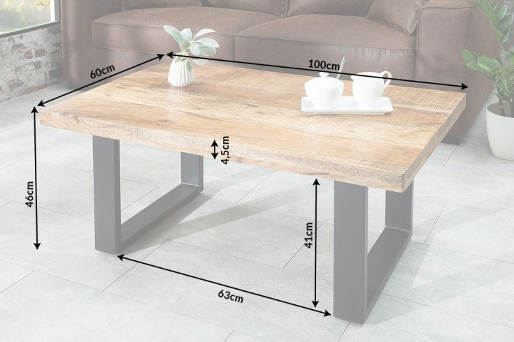 Couchtisch Blacksmith 100cm natur Mango