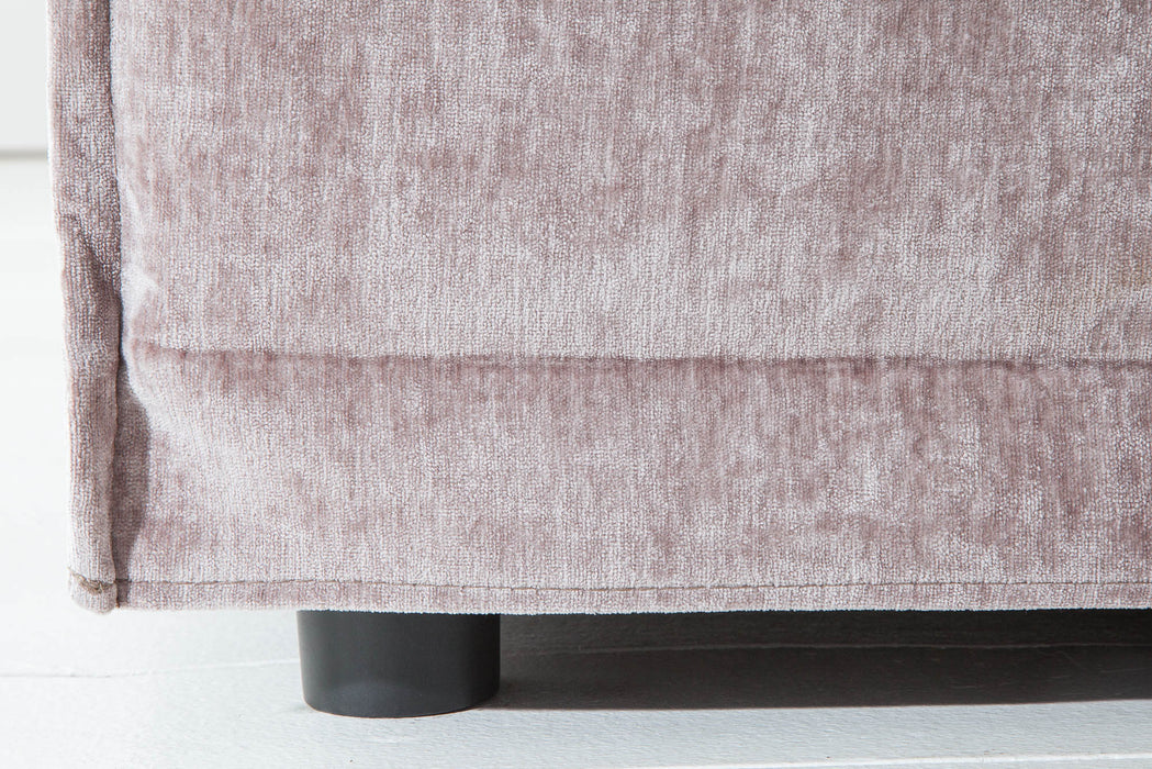 Hocker Clouds 100cm taupe Samt