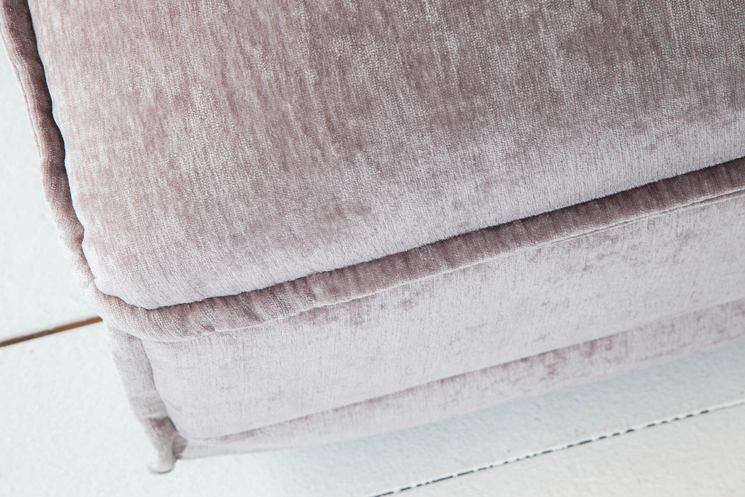 Hocker Clouds 100cm taupe Samt