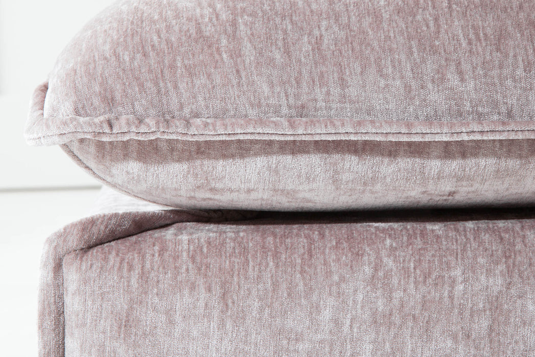 Hocker Clouds 100cm taupe Samt