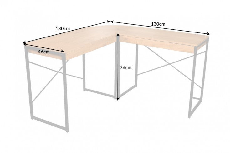 Eck-Schreibtisch Cam Set Eiche-Optik