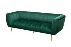 Sofa Elegance 225cm smaragdgruen