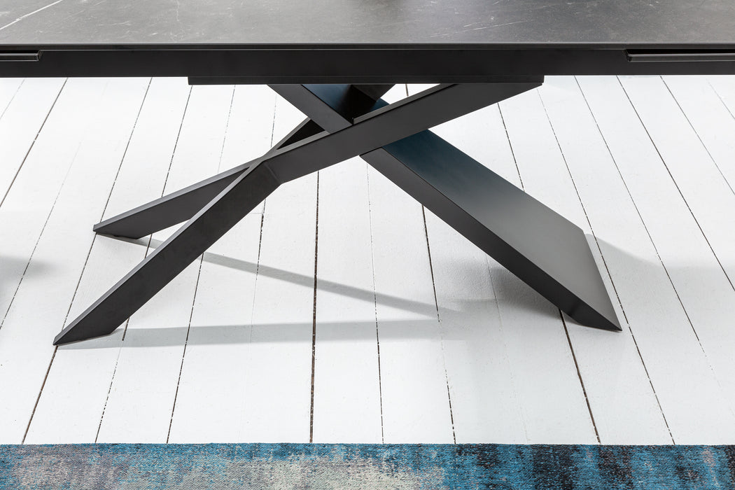 Esstisch Euphorie 180-220-260cm Keramik Graphit-Optik