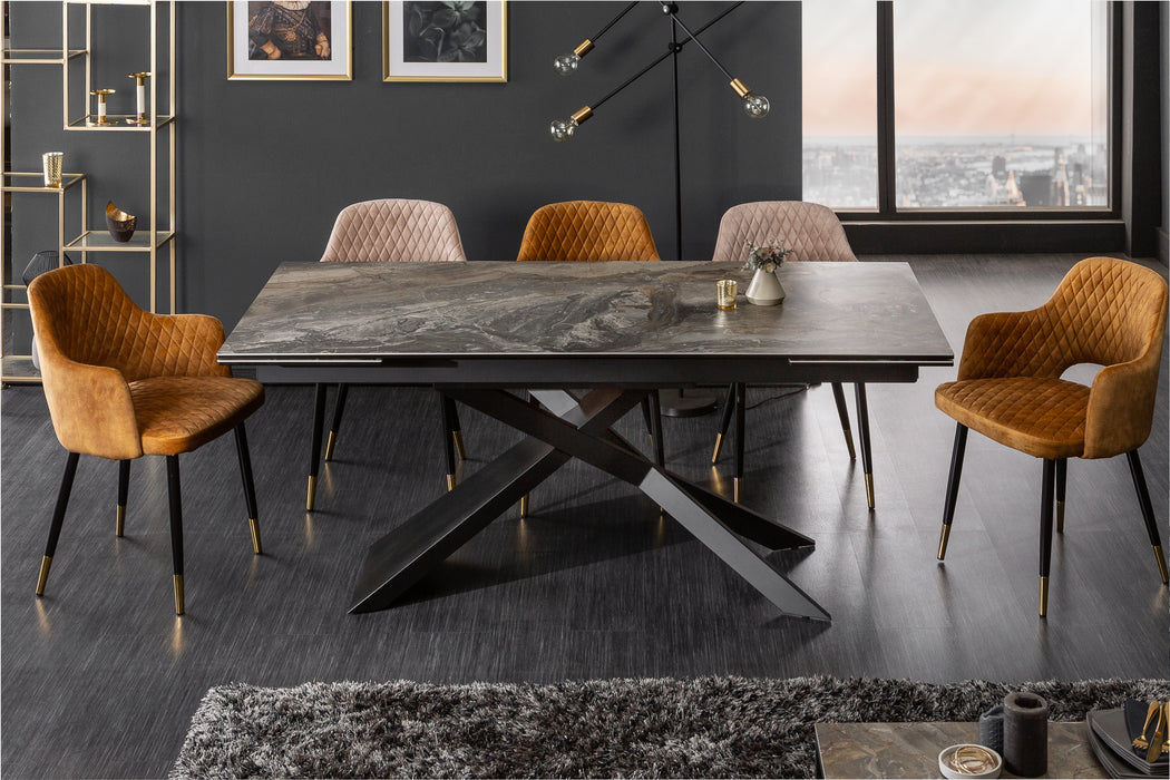 Esstisch Bliss 180-220-260cm Keramik Marmor-Optik