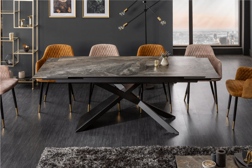 Esstisch Bliss 180-220-260cm Keramik Marmor-Optik