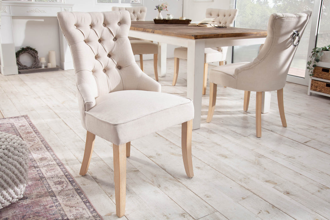 Stuhl Fortress Leinen beige Komfortgriff