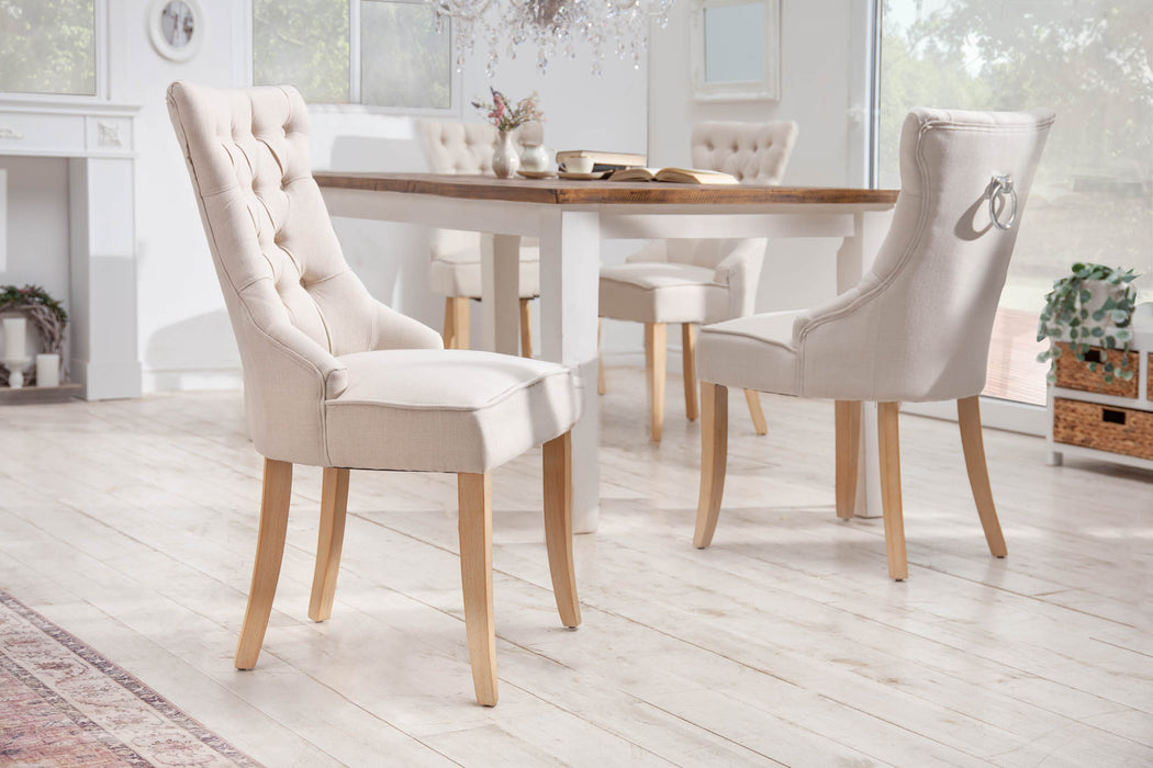 Stuhl Fortress Leinen beige Komfortgriff