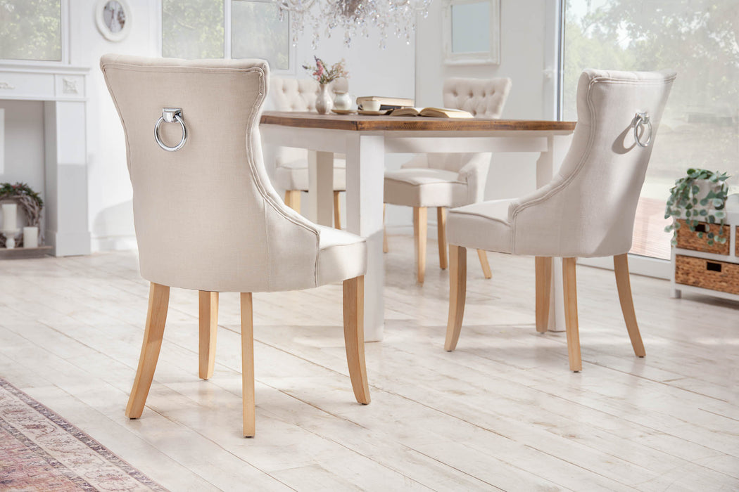 Stuhl Fortress Leinen beige Komfortgriff