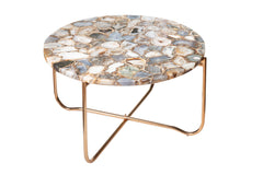 Couchtisch Rega 62cm Achat blau gold