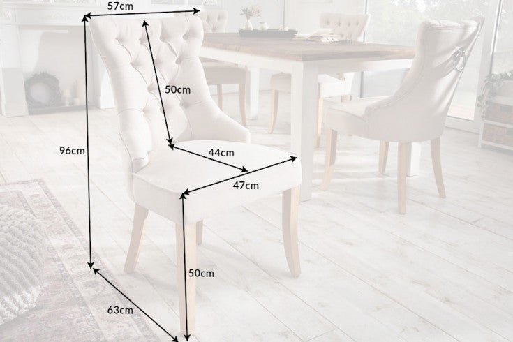 Stuhl Fortress Leinen beige Komfortgriff