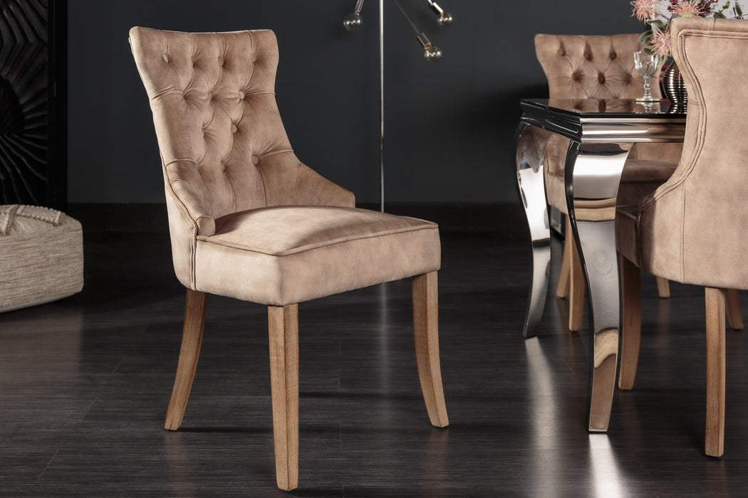 Stuhl Fortress Samt coffee Komfortgriff