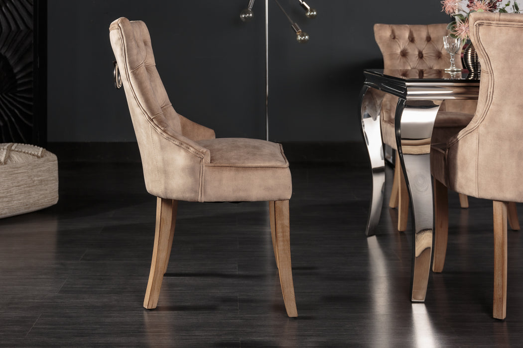 Stuhl Fortress Samt coffee Komfortgriff