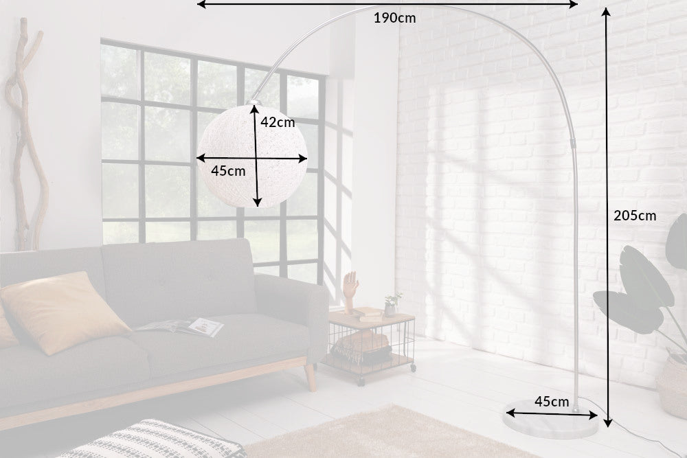 Stehleuchte Cocon 205cm weiss