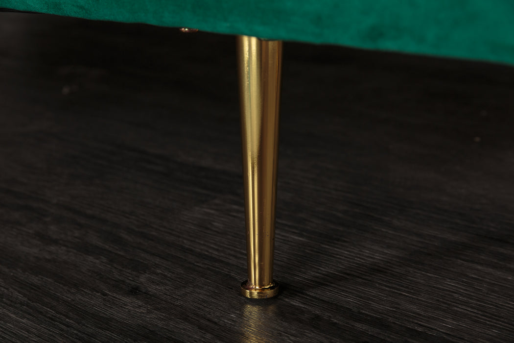 Recamiere Icon 195cm Samt smaragdgrün