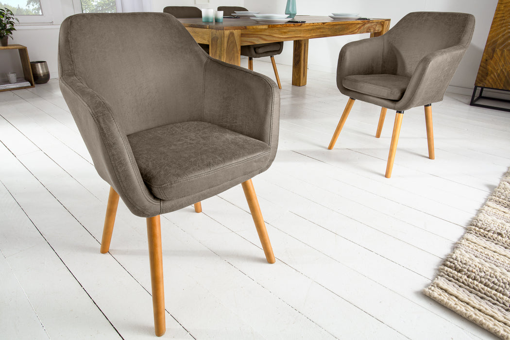Stuhl Elite Microfaser vintage taupe