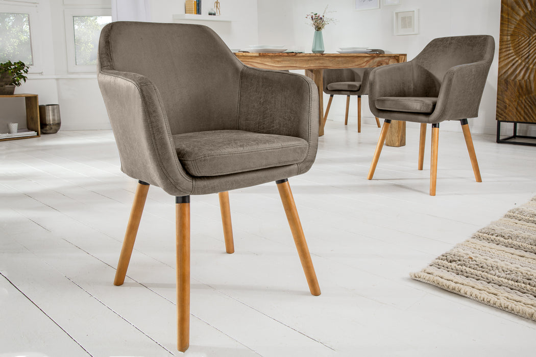 Stuhl Elite Microfaser vintage taupe