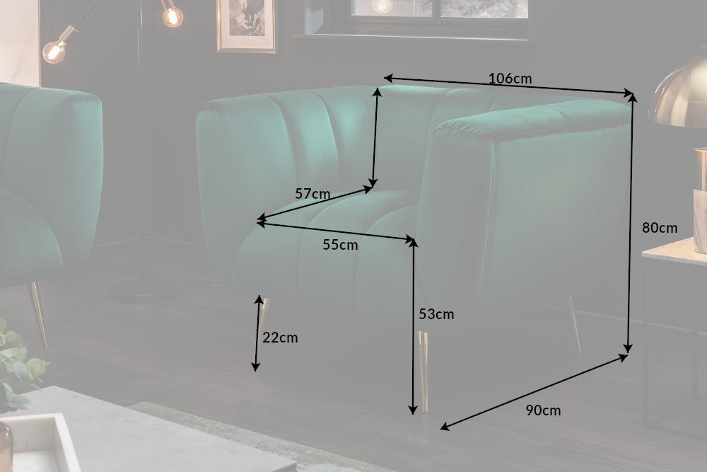 Sessel Elegance smaragdgrün