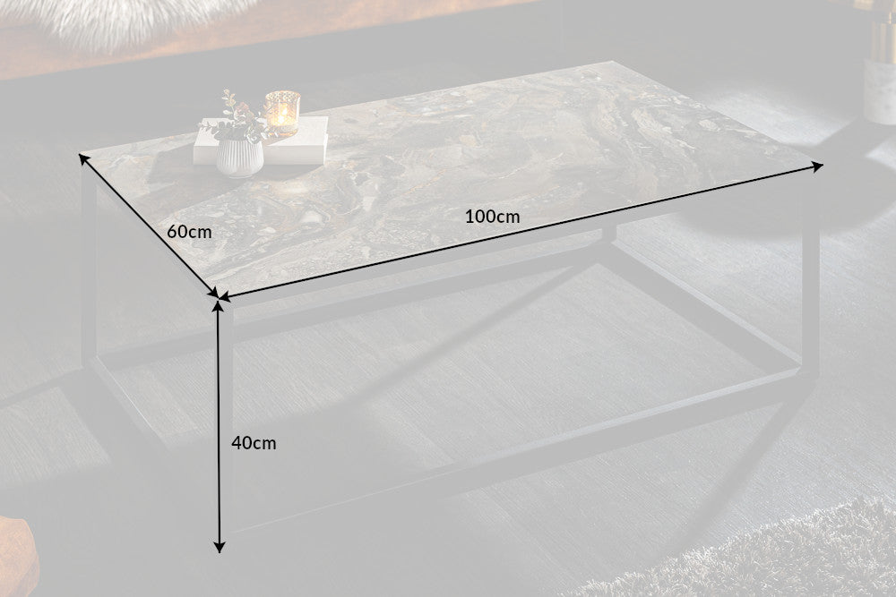 Couchtisch Fusion 100cm Marmor-Optik Keramik