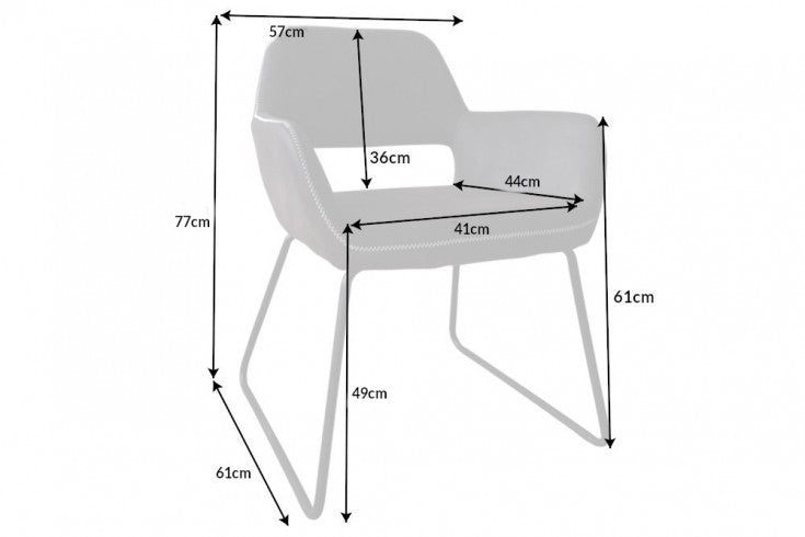 Stuhl Stallion Microfaser antik taupe